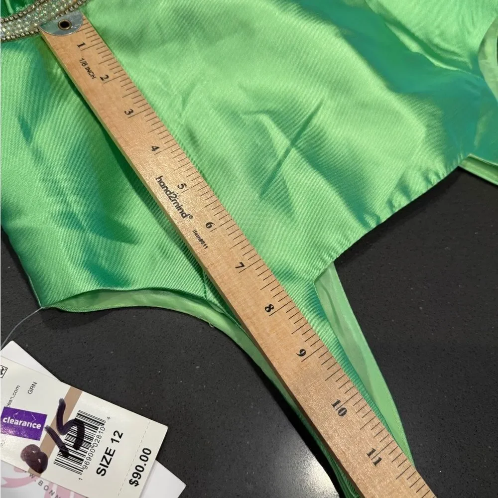 Bonnie Jean Mint Green Dress with Metallic Accent